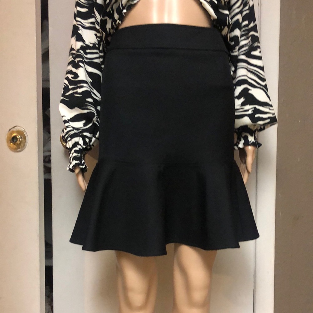 BALENCIAGA Black Flared Women's Skirt